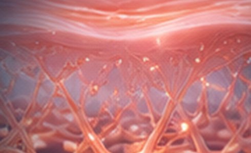 Collagen remodeling skin illustration