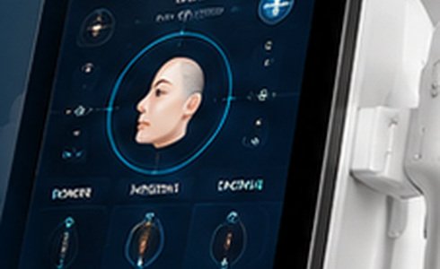 Professional HIFU touchscreen controls illustration